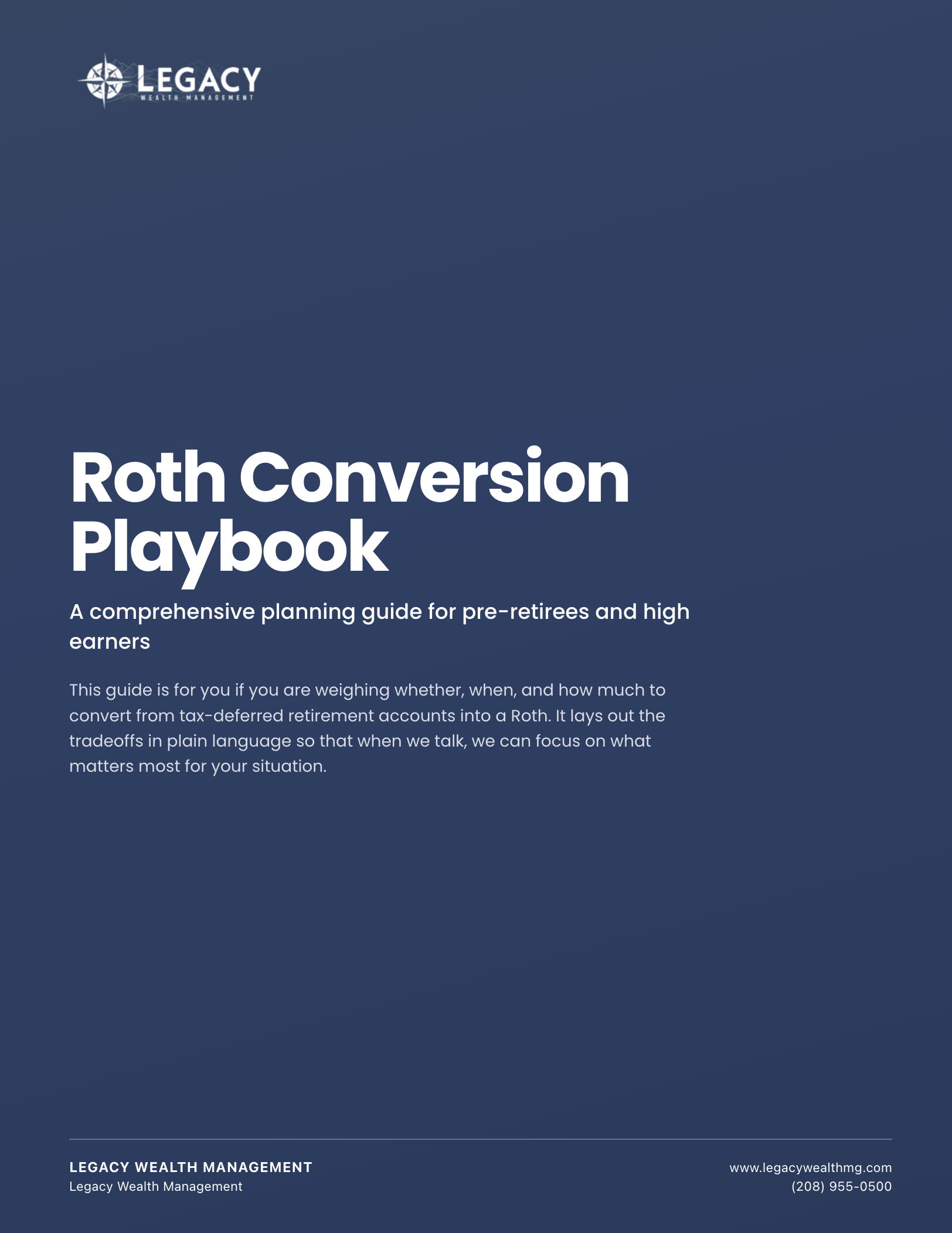 Roth Conversion Playbook guide cover